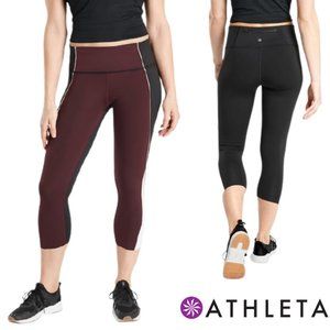 Athleta Velocity Stash Pocket Colourblock Capri